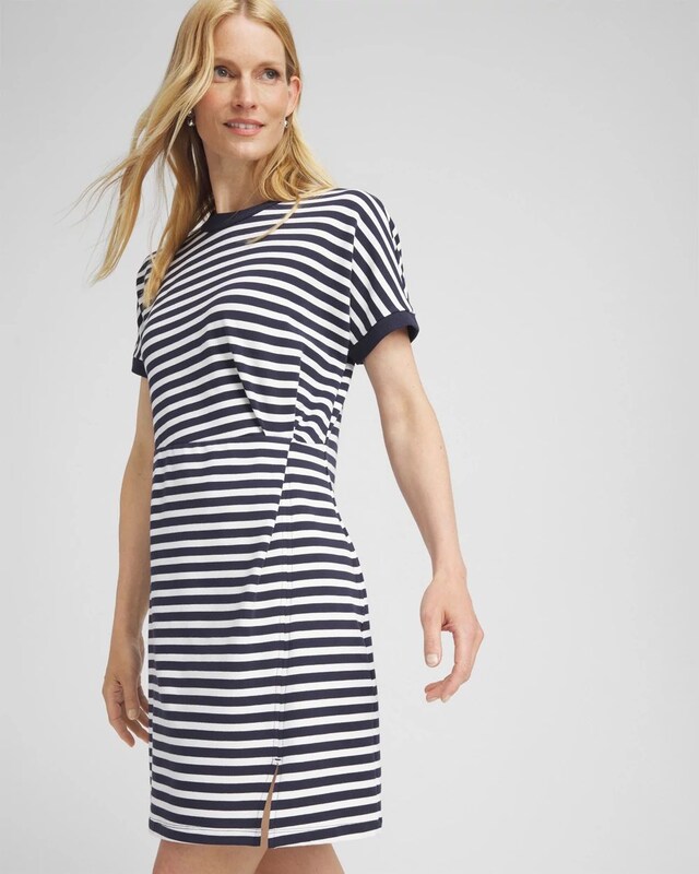 Zenergy Stripe Twist Front Dress
